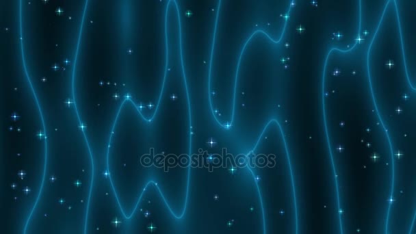 Animación abstracta con estrellas centelleantes — Vídeos de Stock