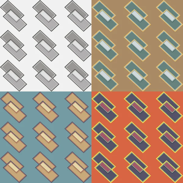 Patrones sin costura con elementos geométricos — Archivo Imágenes Vectoriales