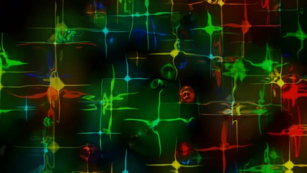 Animation abstraite avec des étoiles colorées 