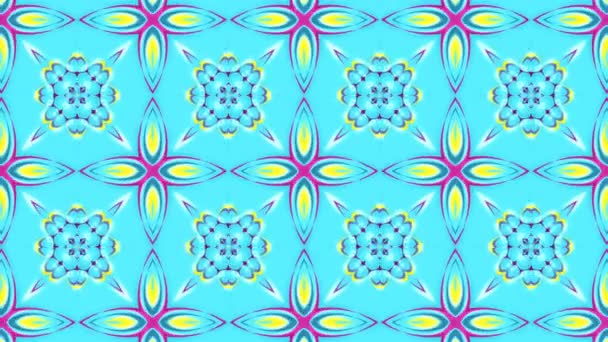 Animiertes Kaleidoskop-Pattern-Looping ohne Pausen — Stockvideo