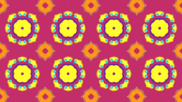 Boucle de motif kaléidoscope animé sans pauses 