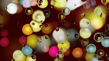 Defocusing içinde topları ile soyut animasyon