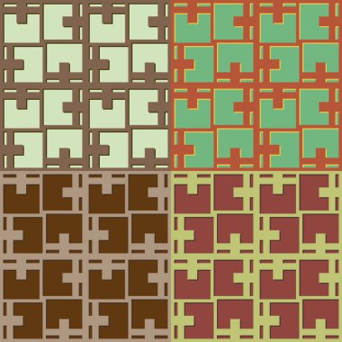 Bir dizi geometrik dikişsiz desen