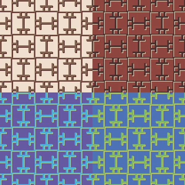 Conjunto de patrones geométricos sin costura — Archivo Imágenes Vectoriales