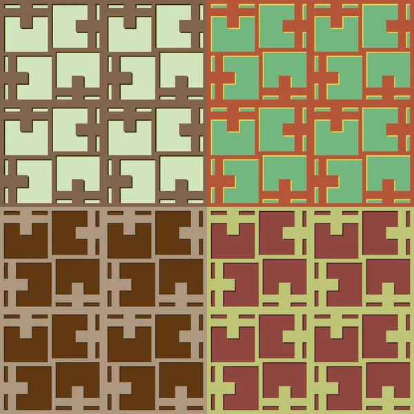 Conjunto de patrones geométricos sin costura — Archivo Imágenes Vectoriales