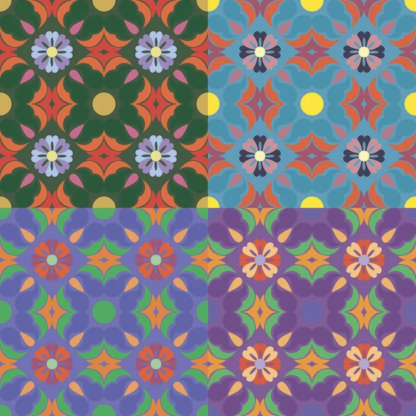 Seamless mönster med blommig element — Stock vektor