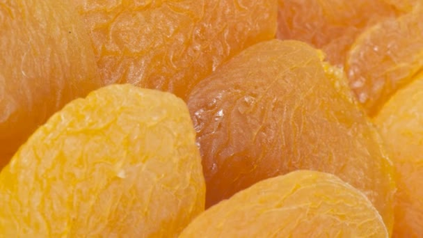 Torkad aprikos närbild — Stockvideo