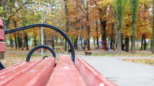 Panchina in un parco cittadino — Foto Stock