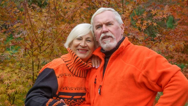 Happy beautiful elderly married couple — Stock Photo, Image