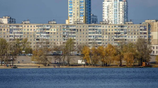 Quay of the Dnieper Bay in Kiev — Stock Photo, Image