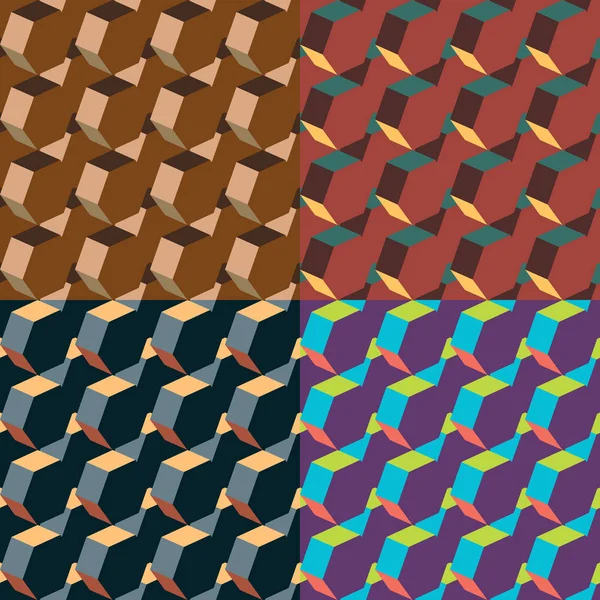 Serie di modelli geometrici senza cuciture — Vettoriale Stock