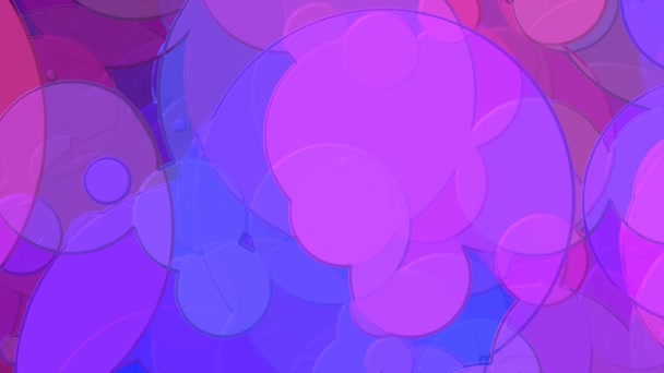 Abstract Animated Pink Blue Background Raised Moving Circles Computer Rendering — Stock Video