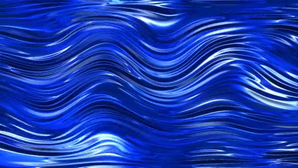 Абстрактне Комп Ютерне Моделювання Аморфних Єктів Синьої Хвилі Анімованого Фону — стокове відео