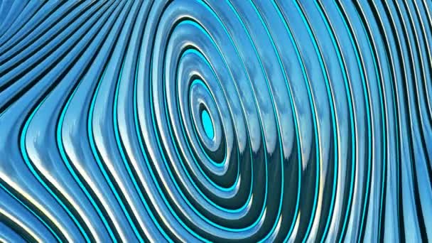 Simulation informatique abstraite d'objets circulaires amorphes bleus en arrière-plan animé 