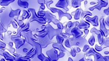 Amorf hareketli nesneleri bilgisayar ile soyut animasyon mavi arka plan ekran koruyucu oluşturulan