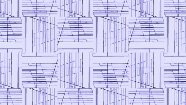 Синяя Абстрактная Анимированная Заставка Движущимися Сломанными Линиями — стоковое видео