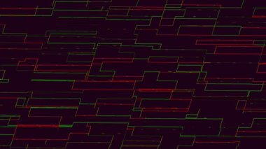 Soyut çizgiler ve şekiller bilgisayar işleme hareket ile koyu kırmızı animasyonlu arka plan