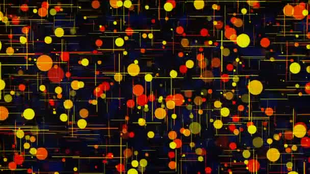 Transición Ahorro Fondo Animado Abstracto Con Partículas Forma Tiras Círculos — Vídeo de stock