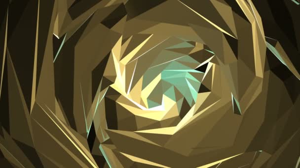 Abstrakte Animierte Hintergrund Geometrische Polygonale Bewegungsmuster Mit Farbigen Dreiecken — Stockvideo