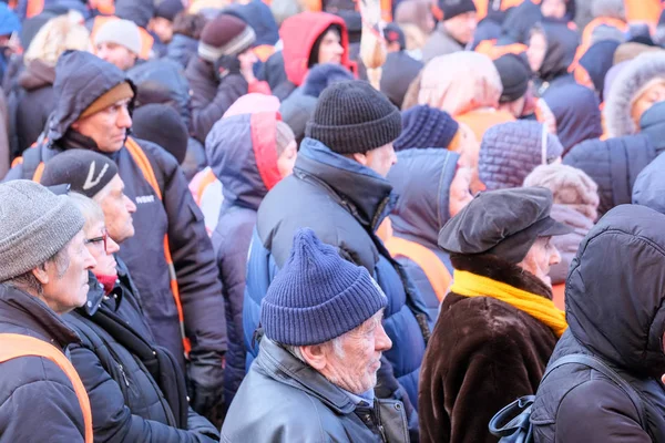 Mass picket in de buurt van de Nationale Bank van Oekraïne — Stockfoto