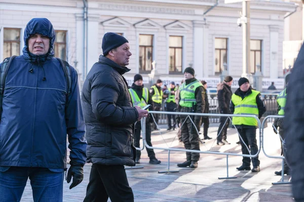 Масовий пікет біля Верховної Ради України. — стокове фото