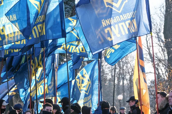 Mass picket near Verkhovna Rada of Ukraine — Stock Photo, Image