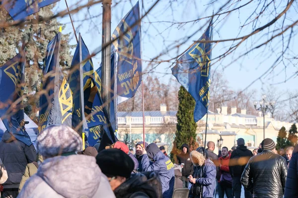Mass picket near Verkhovna Rada of Ukraine — Stock Photo, Image