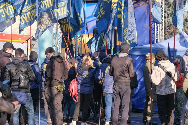 Picchetto di massa vicino a Verkhovna Rada di Ucraina — Foto Stock