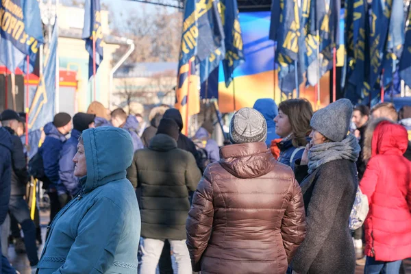 Picchetto di massa vicino a Verkhovna Rada di Ucraina — Foto Stock