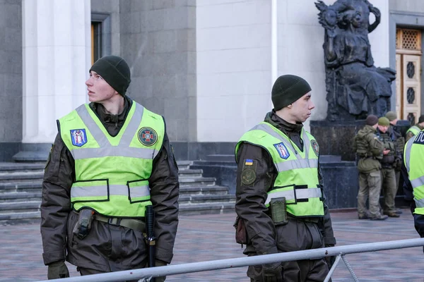 Hromadná hlídka u ukrajinské Verchovny — Stock fotografie