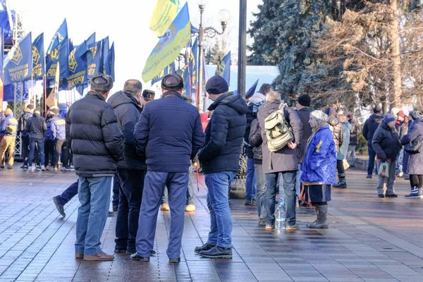 Picchetto di massa vicino a Verkhovna Rada di Ucraina — Foto Stock
