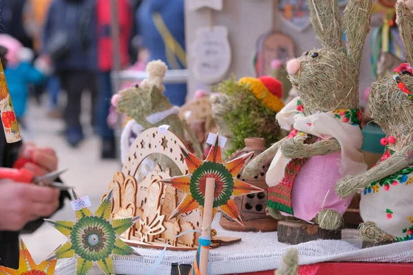 Street trading Christmas traditional souvenirs — Stock Photo, Image