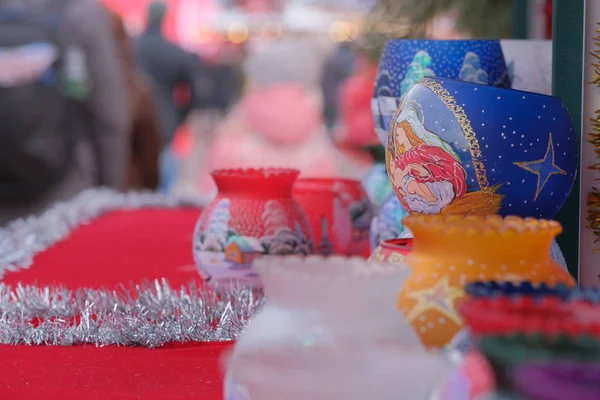 Comercio callejero Navidad souvenirs tradicionales —  Fotos de Stock