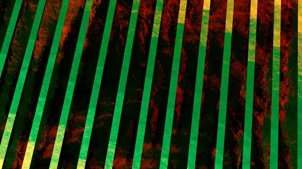 Abstrakcyjne Tło Renderowanie Komputera Okładka Druku Czerwonych Kolorach Zielonymi Paskami — Zdjęcie stockowe