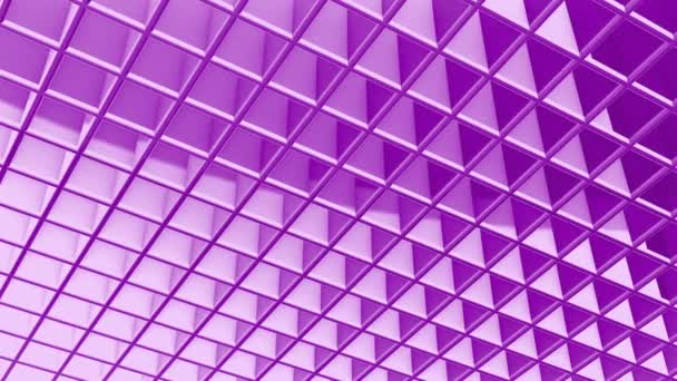 Computergenerierte Videoclips Volumetrisches Rendern Abstrakter Bewegtbilder Mit Quadratischen Zellen Violett — Stockvideo