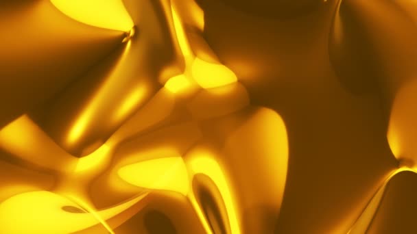 Computador Gerado Vídeo Clipe Volumétrico Renderizar Imagem Movimento Abstrato Amarelo — Vídeo de Stock