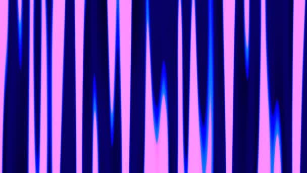 Abstraktes Videoclip Computerrendering Mit Farbigen Streifen Bildschirmschoner Beweglicher Hintergrund Violetten — Stockvideo