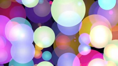 Bir siyah arkaplan bilgisayarı üzerinde uzayda bir sürü farklı boyutlarda hareket eden parçacık 4k video klip kaydedicisi oluşturur