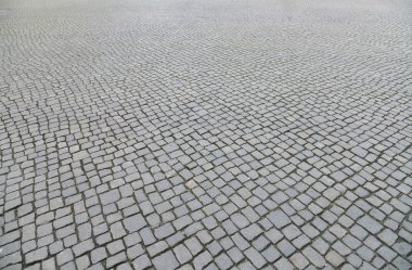 eski parke taşı döşemesi.