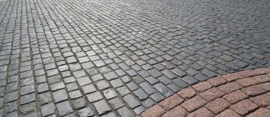 eski parke taşı döşemesi.