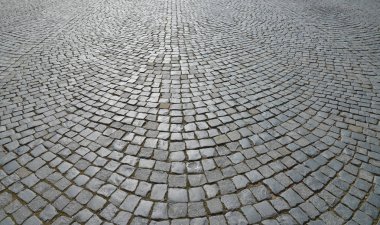 eski parke taşı döşemesi.