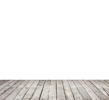 Beyaz ve ahşap zemin.