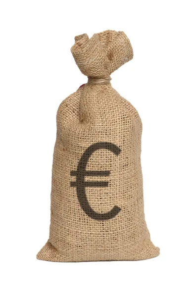 Worek pieniędzy od Euro — Zdjęcie stockowe