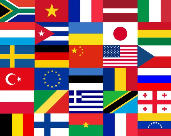 Vlajky celého světa — Stock fotografie
