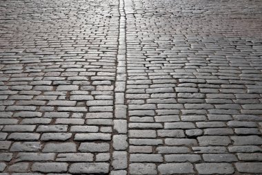 Eski kaldırım taşlarının soyut arkaplanı