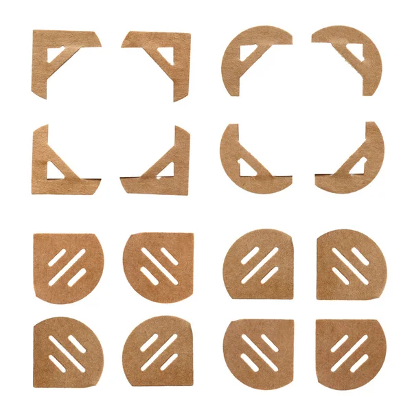 Beyaz arka plan üzerinde izole fotoğraf köşeleri