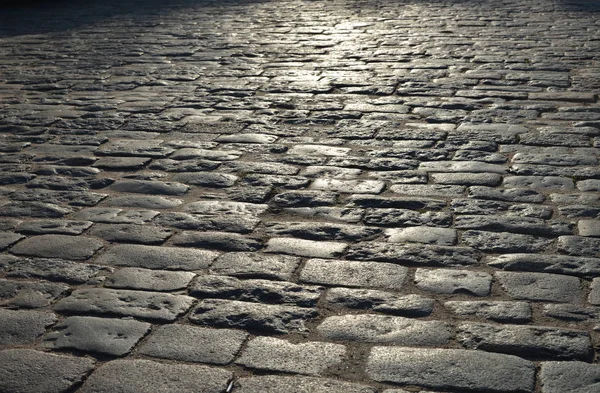 Eski Arnavut kaldırım yakın çekim.