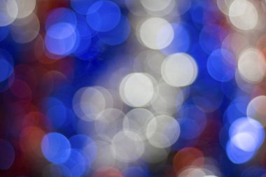 üç renk, kırmızı mavi ve beyaz bokeh arka plan