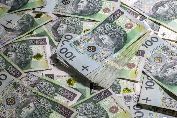 Pools geld achtergrond. Zloty — Stockfoto