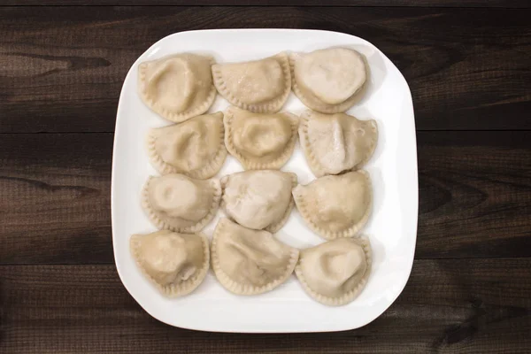 Gnocchi di smalto tradizionali, ruskie pierogi — Foto Stock